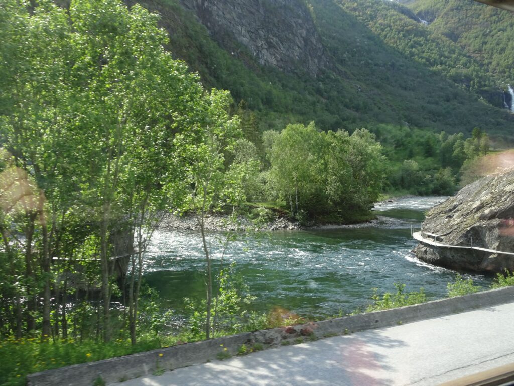Norway in a nutshell - rio Flamselvi desde el tren